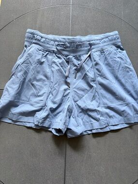 lululemon athletica light blue women's drawstring shorts